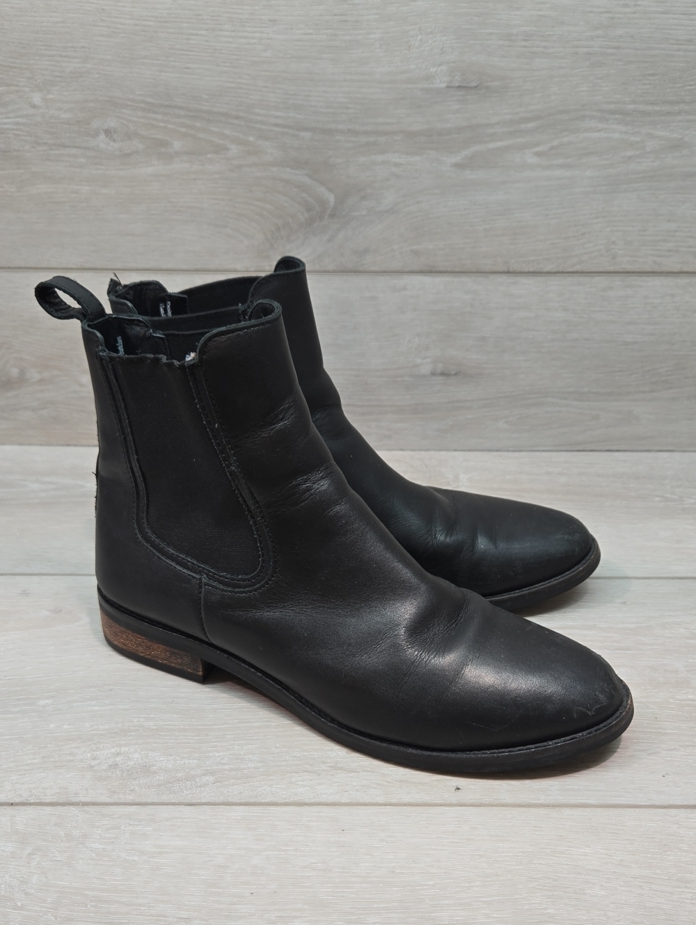 Thursday Women 27675 Ankle Black Leather Chelsea Boots Shoes Sz 8